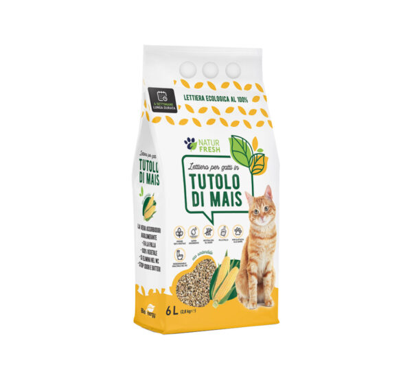 Lettiera per gatti al tutolo di mais - Natur Fresh